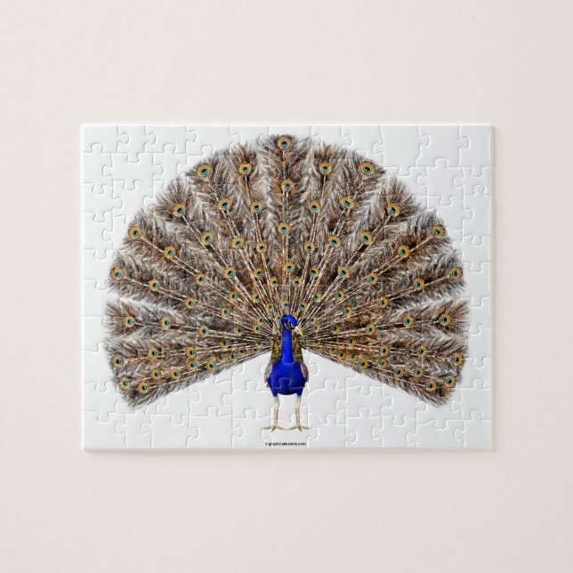 Puzzle Azul pavo real (Horizontal)
