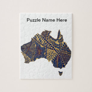 Puzzle Azul rojo del moreno del Doodle de Australia