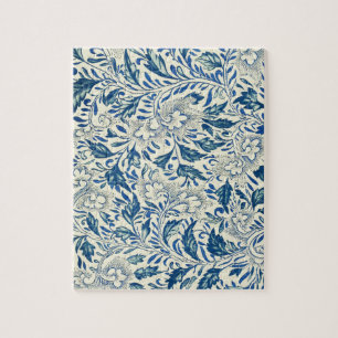 Puzzle Azul Vintage Floral Asiático: Chinoiserie Antiguo