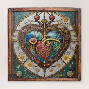 Puzzle Azulejo Cerámico Anatómico de Corazón Mecánico Ste