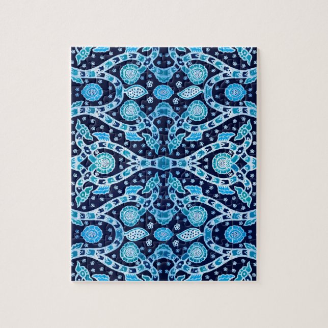 Puzzle Azules tribales africanos (Vertical)