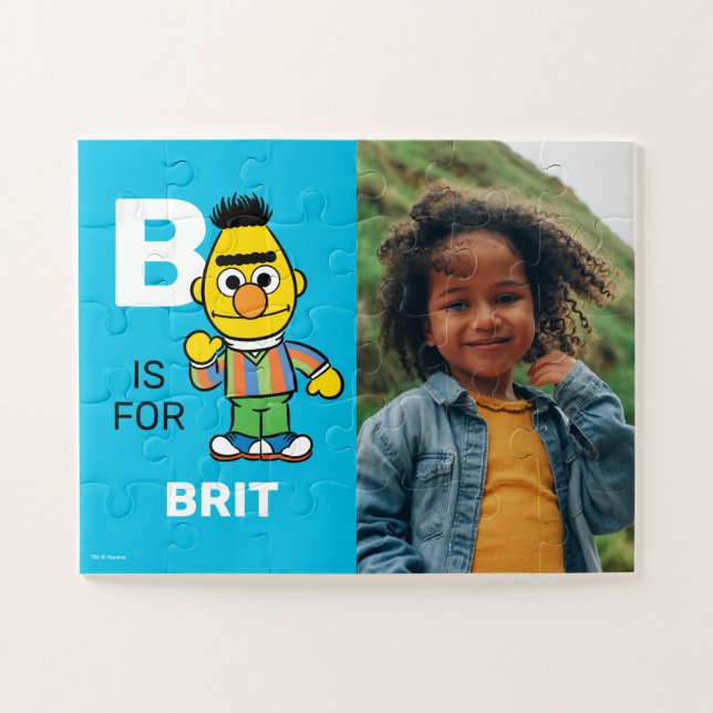 Puzzle B personalizado es para Bert | Foto (Horizontal)