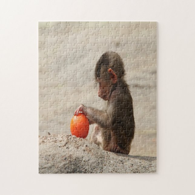 Puzzle Baboon Baby (Vertical)