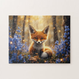 Puzzle Baby fox in the lilacs