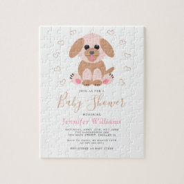Puzzle Baby Shower personalizado sencillo y simple de cac