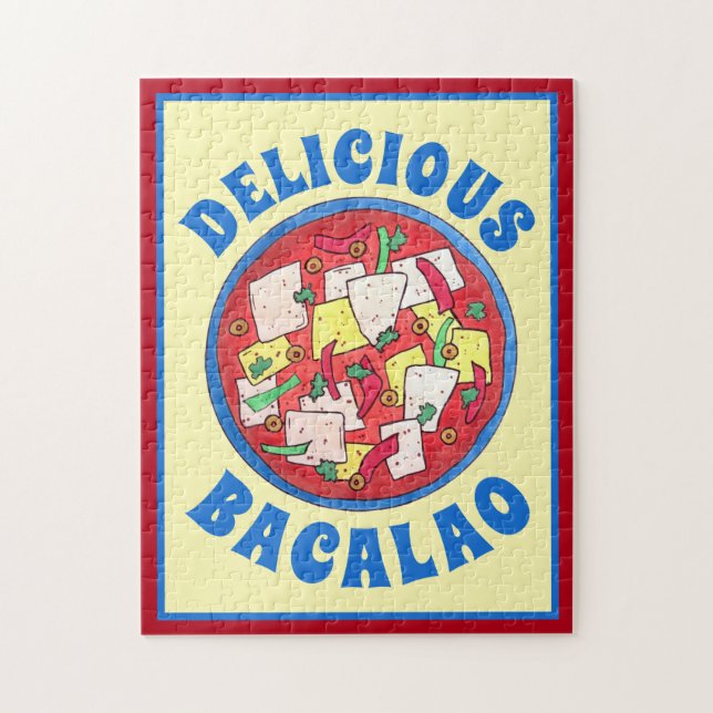 Puzzle Bacalao Cocina puertorriqueña Salado Pescado De Ba (Vertical)