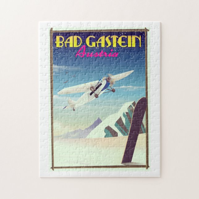 Puzzle Bad Gastein Austria Snowboarding poster (Vertical)