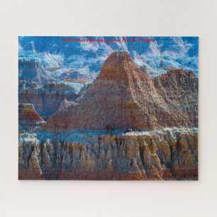 Puzzle Badlands Dakota del Norte. Saludos de Navidad