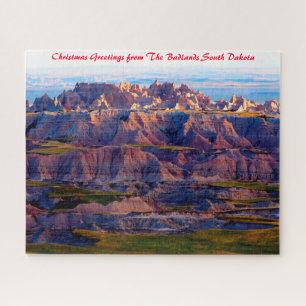 Puzzle Badlands Dakota del Sur. Saludos de Navidad