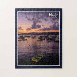 Puzzle Bahía de San Pablo de Malta por el mar Mediterráne