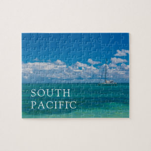 Puzzle Bahía tropical azul paisaje marino
