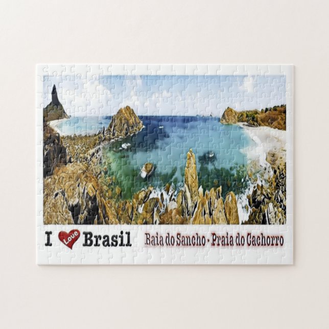 Puzzle Baia do Sancho - Amo - Brasil - (Horizontal)