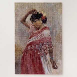 Puzzle Bailando gitana romaní (por Albert Edelfelt)