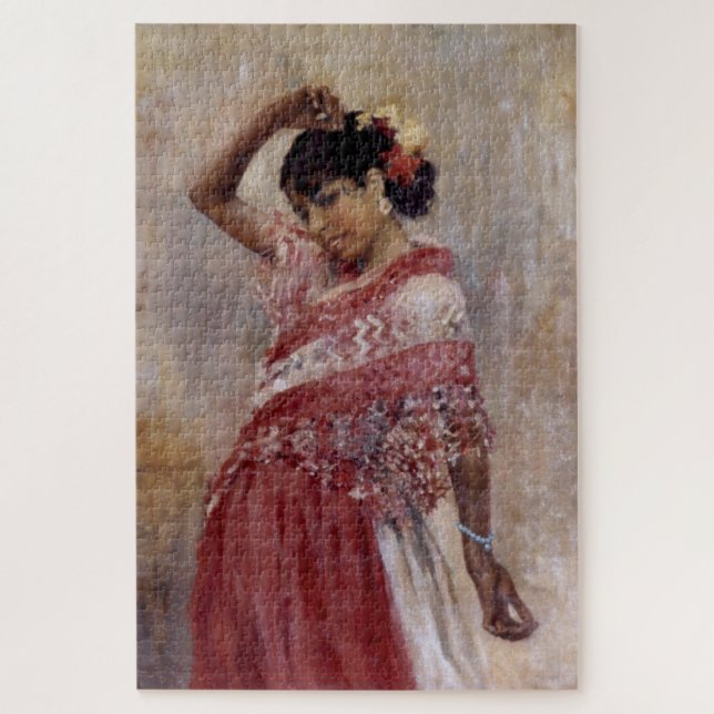 Puzzle Bailando gitana romaní (por Albert Edelfelt) (Vertical)