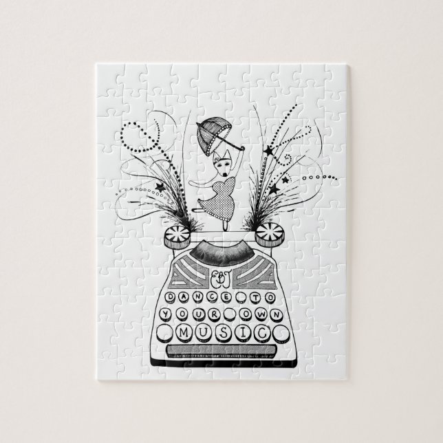 Puzzle Bailar con tu propia música English Bull Terrier (Vertical)