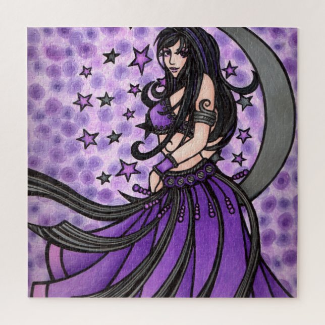 Puzzle Bailarín Belly de la diosa violeta de la luna (Vertical)