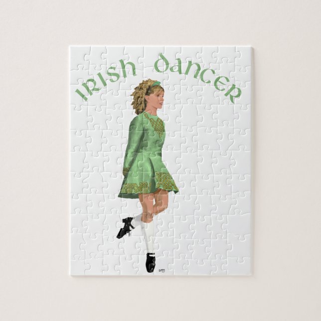 Puzzle Bailarín de Step Irlandés - Verde (Vertical)