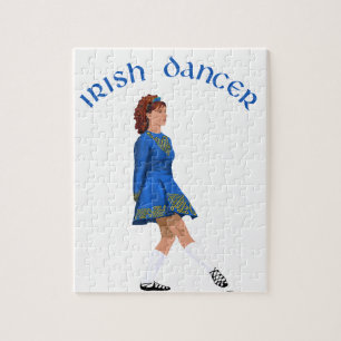 Puzzle Bailarín irlandés de zapato suave en azul