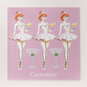 Puzzle Bailarina Bonita Posando con Martini Thunder_Cove