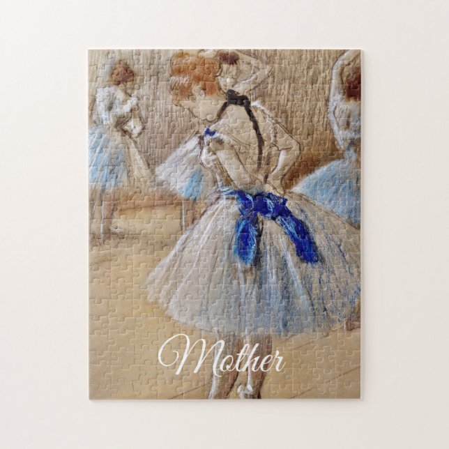 Puzzle Bailarina de Degas con lazo azul (Vertical)