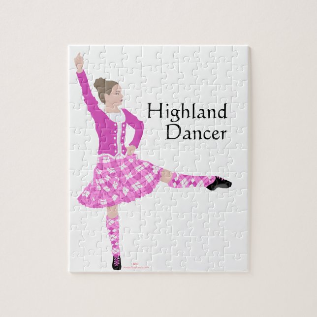 Puzzle Bailarina de las Highlands Escocesas Rosa (Vertical)