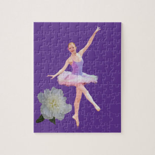 Puzzle Bailarina del baile en personalizable púrpura y
