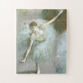 Puzzle Bailarina en degas verdes, arte