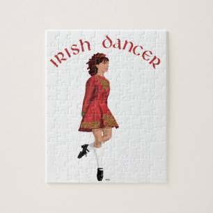 Puzzle Bailarina irlandesa en rojo