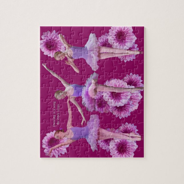 Puzzle Bailarina y mamáes rosadas (Vertical)
