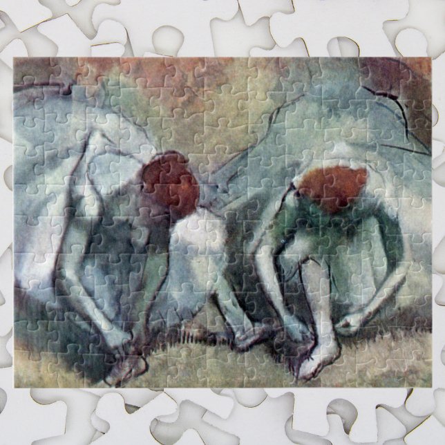 Puzzle Bailarinas atándose los zapatos por Edgar Degas (Subido por el creador)