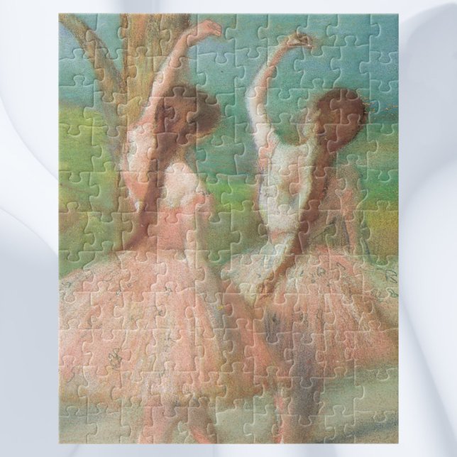 Puzzle Bailarinas de rosa de Edgar Degas, arte de ballet  (Subido por el creador)