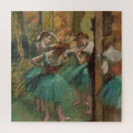 Puzzle Bailarinas, Edgar Degas, rosa y verde
