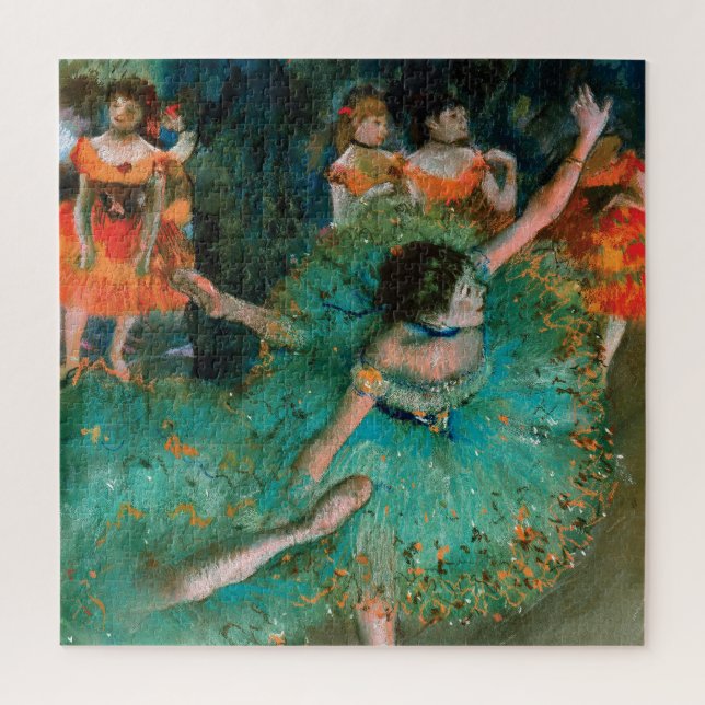 Puzzle Bailarinas en verde de Edgar Degas (Vertical)