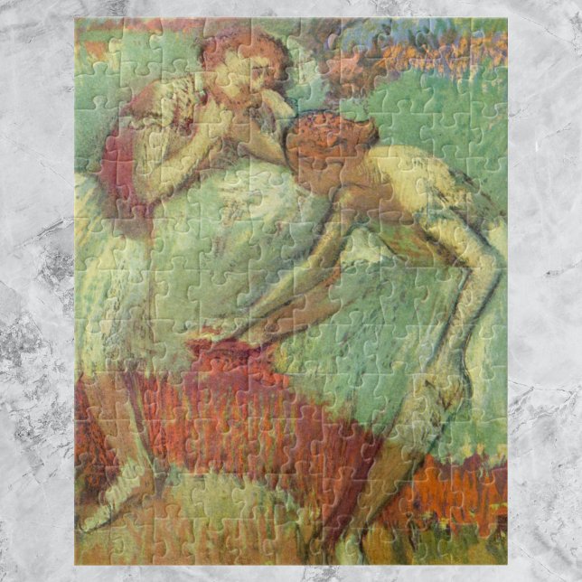 Puzzle Bailarinas en verde de Edgar Degas, ballet de époc (Subido por el creador)