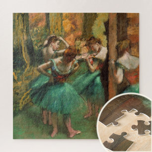 Puzzle Bailarinas, rosa y verde por Degas, arte