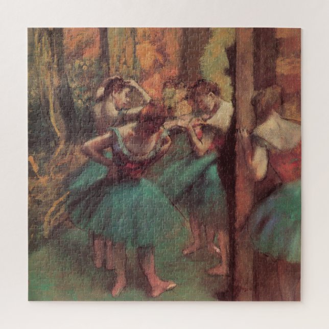 Puzzle Bailarinas, rosadas y verdes de Edgar Degas (Vertical)