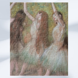 Puzzle Bailarines verdes de Edgar Degas, arte de ballet d