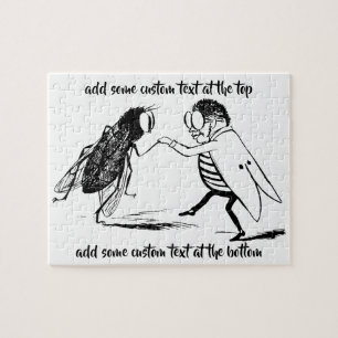 Puzzle Baile de insectos vintage; mosca azul