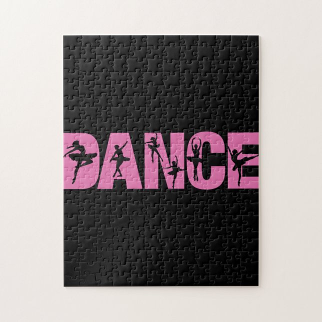Puzzle Baile rosa con Ballerina Cutouts (Vertical)