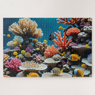 Puzzle Bajo el arrecife de coral de peces marinos