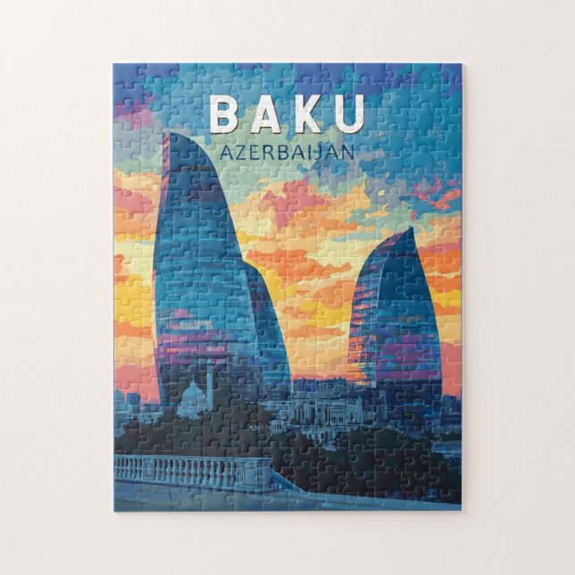 Puzzle Bakú Azerbaiyán: Viaje de arte (Vertical)