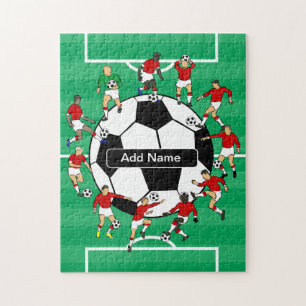 Puzzle Balas y jugadores de fútbol personalizados