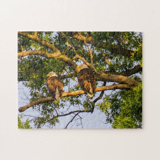 Puzzle Bald Eagle Pair  (Horizontal)