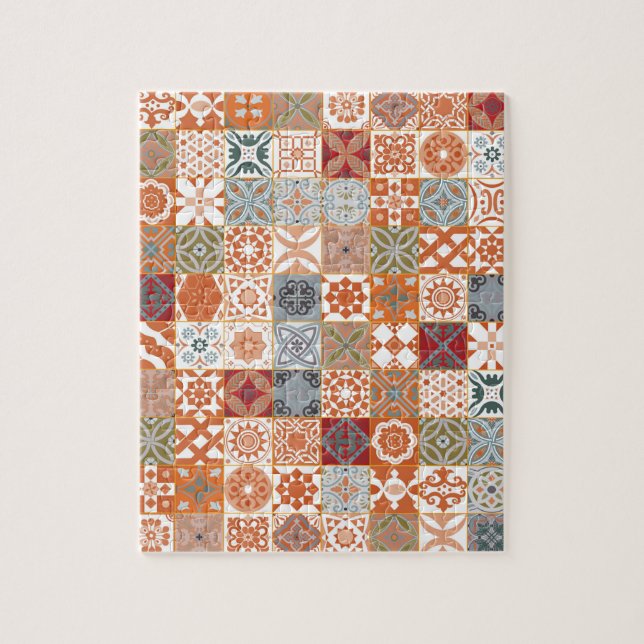Puzzle Baldosa marroquí naranja (Vertical)