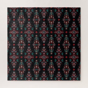 Puzzle Baldosas de Boho de etnia: Vintage Seamless Patter