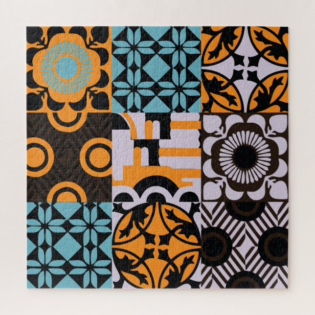Puzzle Baldosas de época: detalles decorativos complejos. (Vertical)