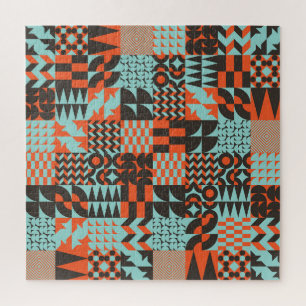 Puzzle Baldosas geométricas mosaicas, patrón elegante sin