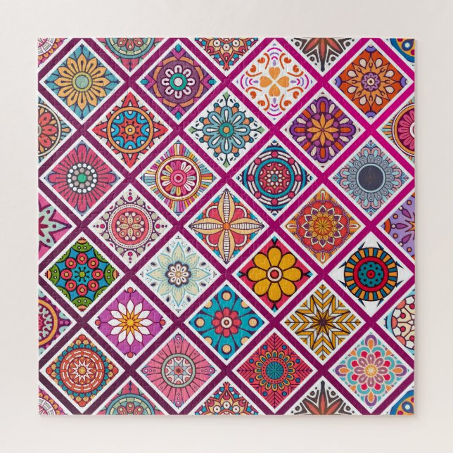 Puzzle Baldosas marroquíes de Mandala (Vertical)