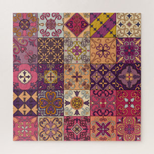 Puzzle Baldosas portuguesas: patrón de estilo talavera.