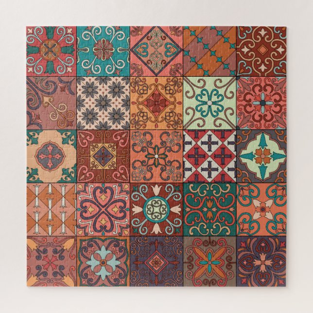 Puzzle Baldosas Portuguesas: Talavera Estilo Azulejo. (Vertical)